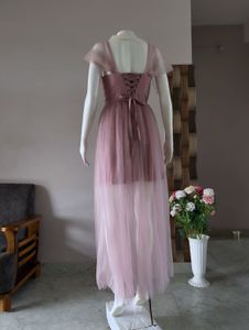 Pink Gown With Stone Studded Waistline