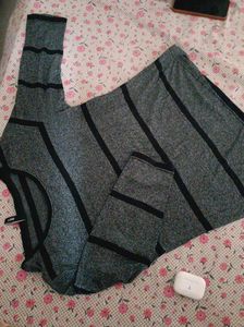 MAX Gray Striped Long Sleeve Tee