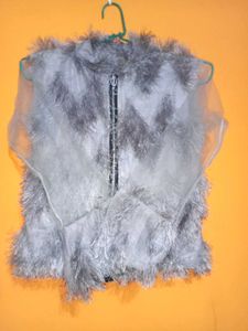 Fuzzy Sheer Vest - Unique Statement Piece