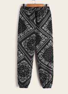 Boho Pants / Paisley Print ElasticWaist Pant