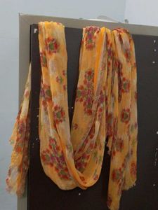 Yellow Floral Print Salwar Kameez Set