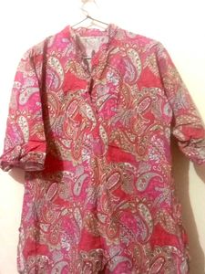 Pure Cotton Pink Kurta Beautiful Design...
