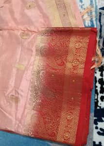 Elegant Pink &amp; Red Saree