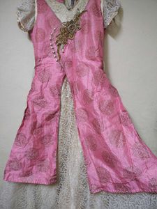 Girls Pink Ethnic Dress