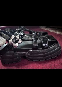 Cute Korean Black platform  Sandals