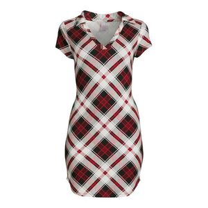 Gothic Red Plaid Mini Dress