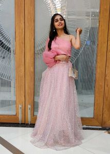 Pink Indo Western Lehenga