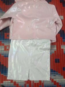 Pink Sparkle Outfit - Blazer, Top, &amp; Skirt