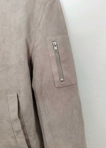 H&amp;M Suede Bomber Jacket