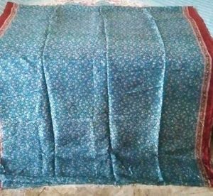 2floral silk decent saree with fall