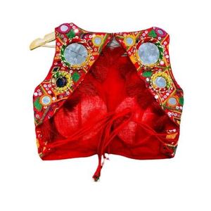 Banjara Mirror Work Blouse With Open Back And Knot