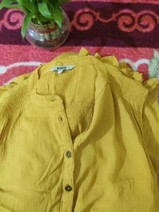 Full Lenght Mustard Forck Sleevless