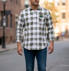 New H/M (Olive Green 🫒) Branded Check Shirt★👔★