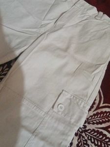 Off White Wide Leg Pants