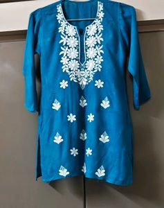 Blue Embroidered Kurta
