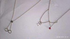 Silver Charm Necklaces Pack Of 2