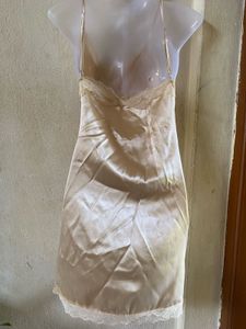 Gold Lace Slip Lingerie