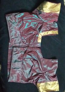 Sky Blue Silk Saree with Gold Border