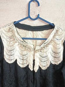 Partywear Embellished Button-down Shrug Cardigan