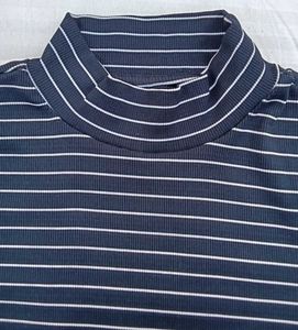 Striped Turtleneck Top