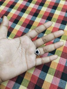 Heart Blue Stone Silver Ring 💙✨