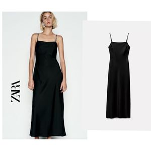 ZARA Elegant Black Slip Dress