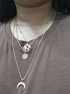 Gold Layered Charm Necklace