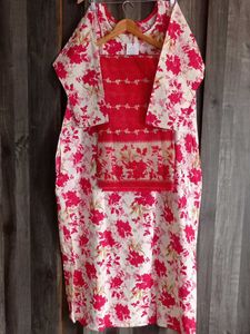 Floral Cotton Nighty with Long Sleeves