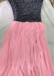 Sequin Grey And pink Top