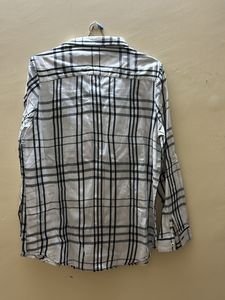 Black N White Checked Oversized Shirt