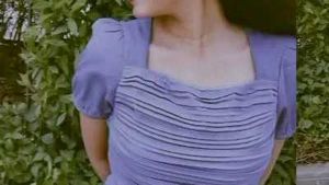 Blue Ruched Bodycon Mini Dress