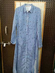Tokyo Talkies Striped Casual Shirt Dress