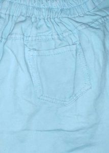 Sky Blue 5 Button Shorts For Girls Just Like New