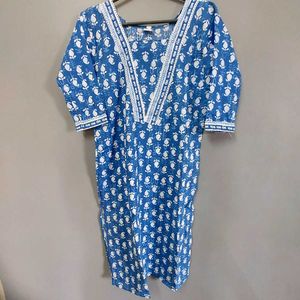 Blue New Cotton 2pcs Suit - 40 L Size