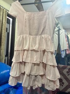 Peach Colored Flair Dress