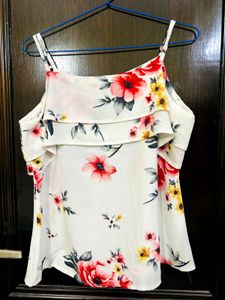 Floral Cold Shoulder Top