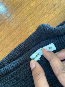 Bossini Black Smocked Top