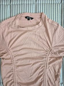 Cute Pink Ribbed Top