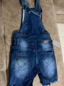 Denim Overalls Shorts