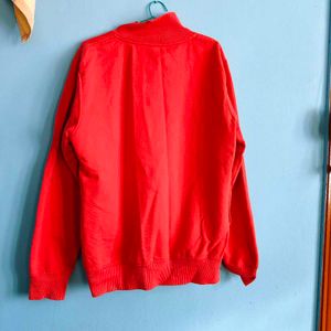 Orange Zip-Up Sweatshirt