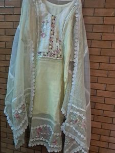 Like New Kota Doriya Suit With Embroidery  Duppata