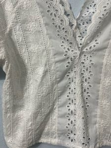 Summery White Cotton Top