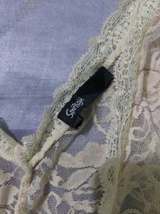 Cream Lace  Swimmer Top