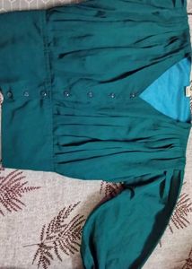 Emerald Green Long Sleeve Blouse