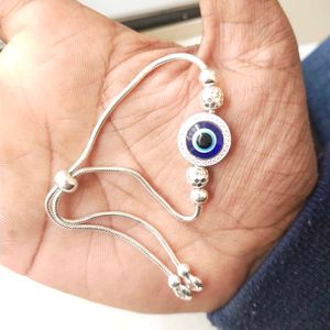 Pure Silver 925Hallmark Handmade Evil Eye Bracelet