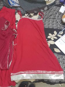 Maroon Kurta Sharara Set