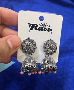Combo Silver Colour Oxidized Earrings.