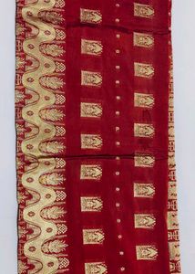 Maroon &amp; Gold Dress Material