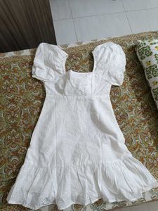 Nuon By Westside White Square Neck Dress