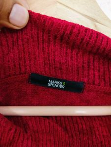 Burgundy Cowl Neck Sweater